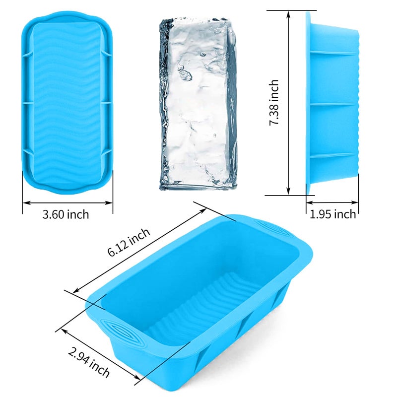 HUIRUSO Extra Large Ice Block Mold for Ice Bath  4 Pack 9.4lb Big Ice Cube Molds  Silicone Ice Bath Accessories Water Chiller for Cold Plunge or Coolers - Image 2
